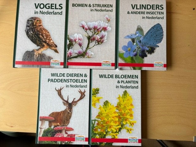 5 x Postcode loterij natuurboeken, Ophalen of Verzenden, Zo goed als nieuw, Bloemen, Planten en Bomen