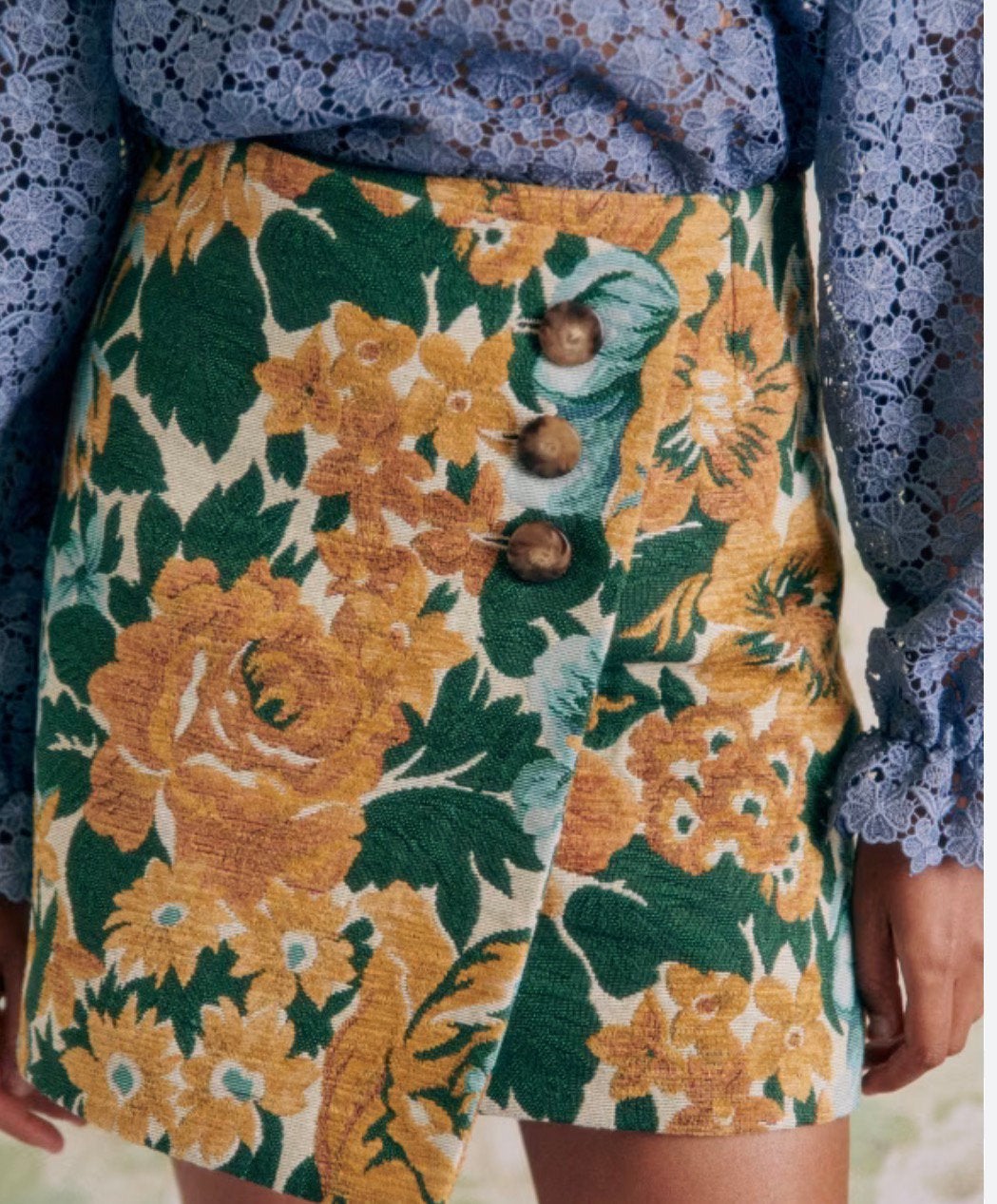 Sezane Garden flowers rok, Ophalen of Verzenden, Zo goed als nieuw, Maat 34 (XS) of kleiner, Boven de knie