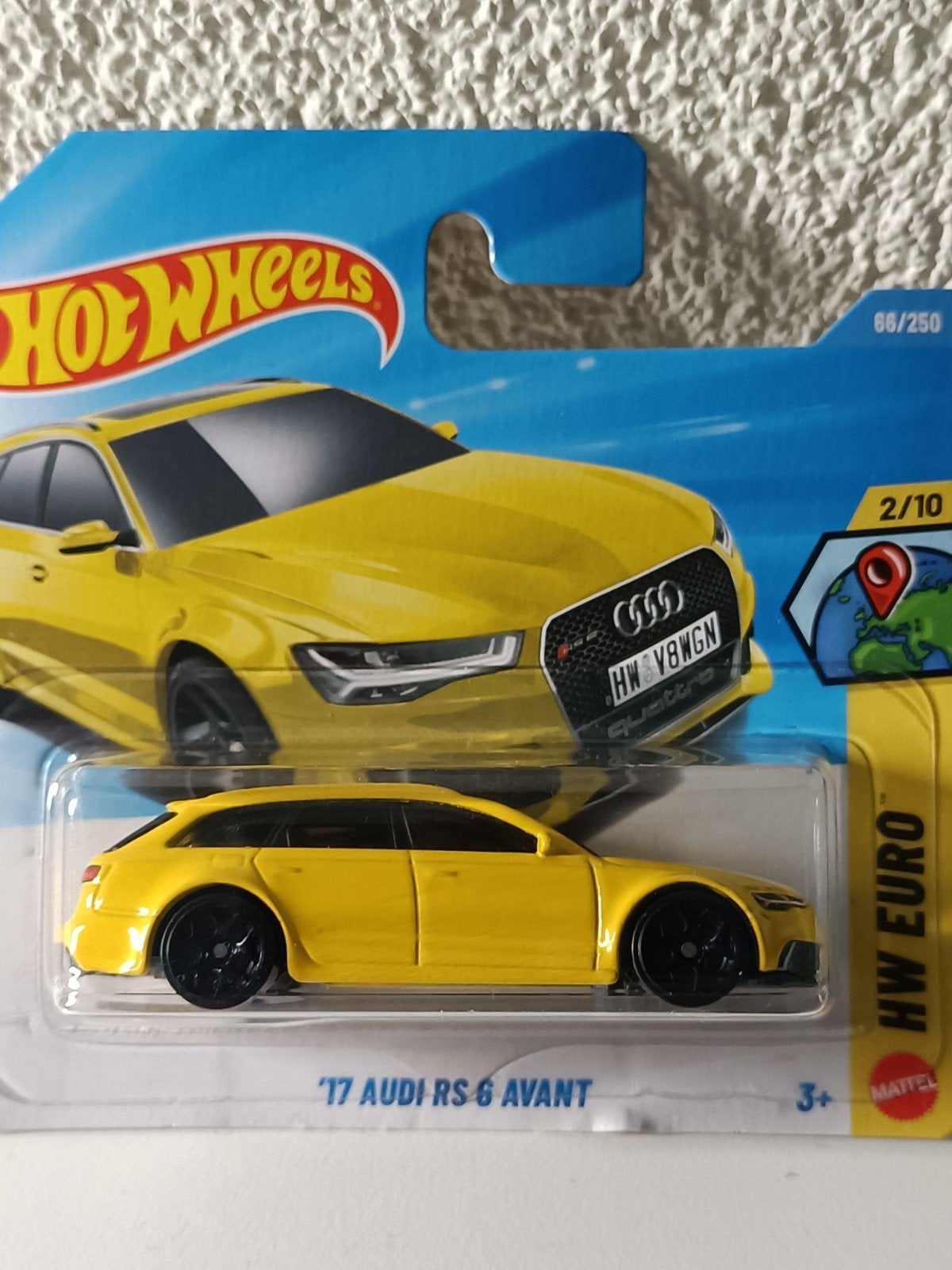 Hot Wheels '17 Audi RS 6 Avant Geel - Nieuw in verpakking, Ophalen of Verzenden, Nieuw