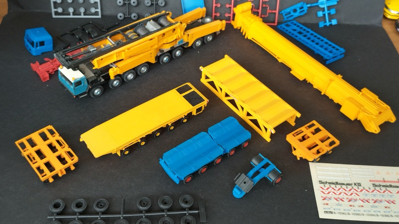 Faun kraan zwaar transport onderdelen Man 1:87 Kibri Pol, Hobby en Vrije tijd, Overige merken, 1:50 of kleiner, Verzenden, M