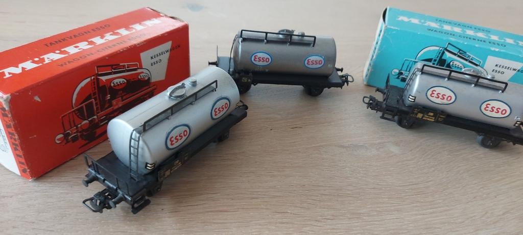 3 Märklin DB/Esso ketelwagens artnr 4501 2x ovp, Hobby en Vrije tijd, Modeltreinen | H0, Wisselstroom, Wagon, Ophalen of Verzenden