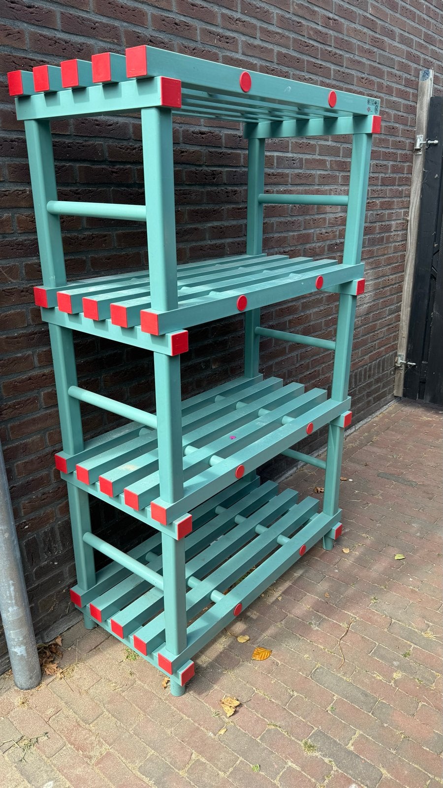 REA Kunststof Stellingkast - 1000x1670 mm - Groen/Rood, Ophalen, Zo goed als nieuw