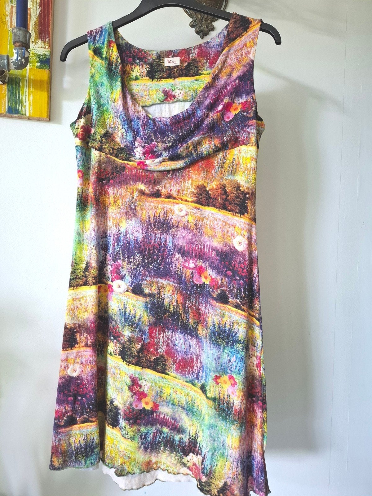 Heart /Art kort jurkje. Zomer.  38/40 94% viscose, Ophalen of Verzenden, Zo goed als nieuw, Maat 38/40 (M), Boven de knie