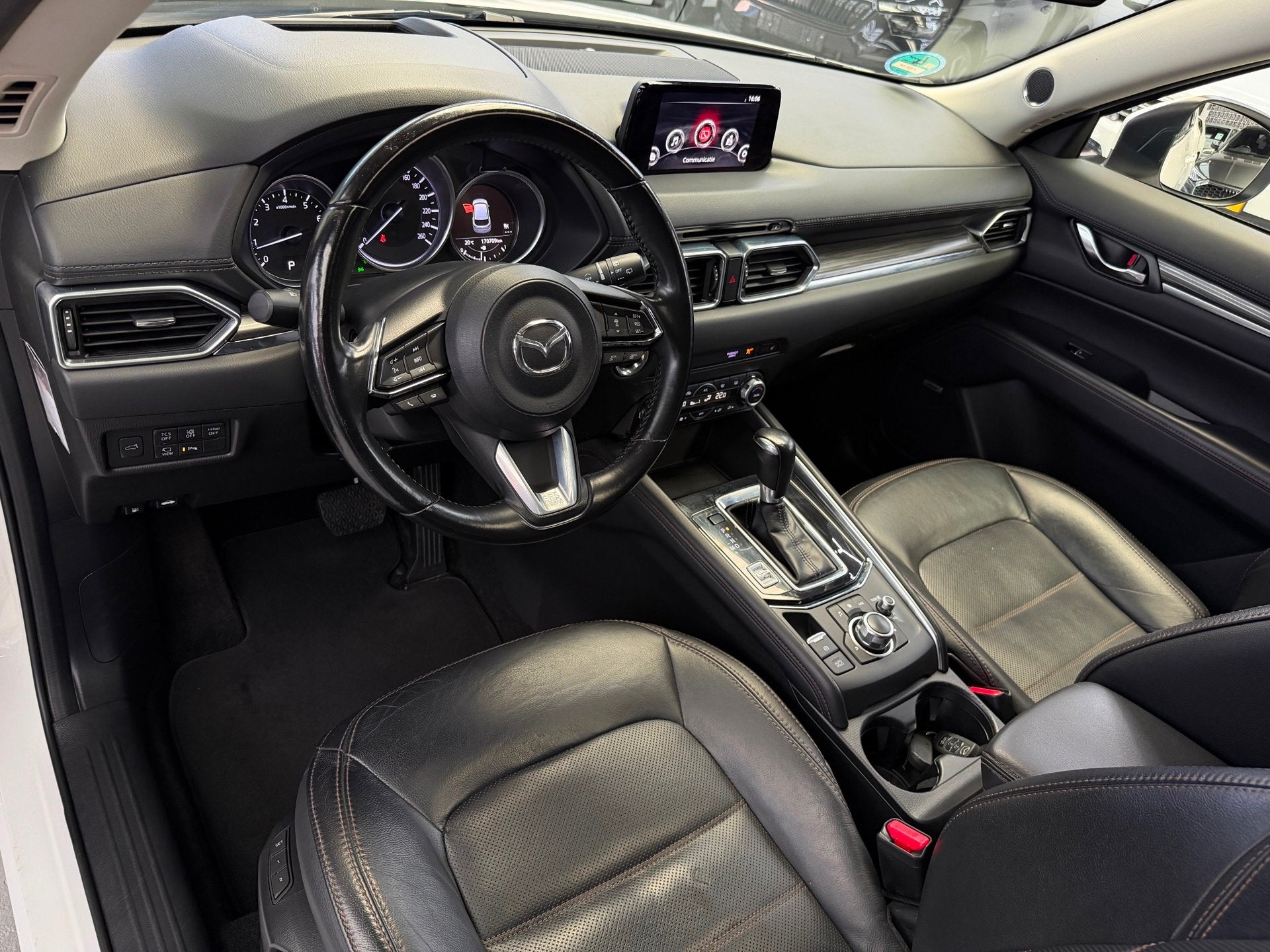 Mazda CX-5 2.5 SkyActiv-G 194 GT-M 4WD CarPlay Trekhaak, Auto's, Gebruikt, 4 cilinders, Wit, Bedrijf