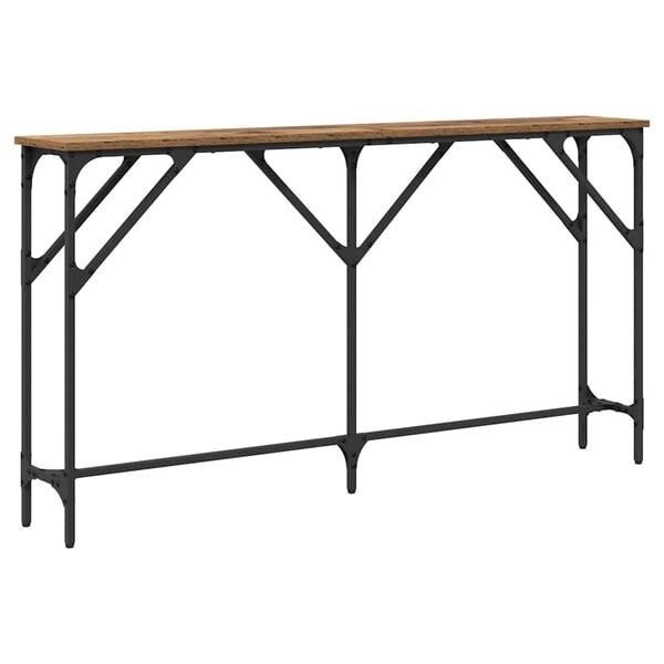 VidaXL wandtafel 140x29x75 cm oud hout, Huis en Inrichting, Tafels | Sidetables, Overige houtsoorten, 100 tot 150 cm, Nieuw, Ophalen of Verzenden
