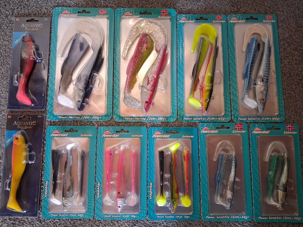 Noorwegen Shad Pakket (Kabeljauw/Heilbot) 11 verpakkingen!, Tinstraat, Overige typen, Nieuw, Ophalen of Verzenden