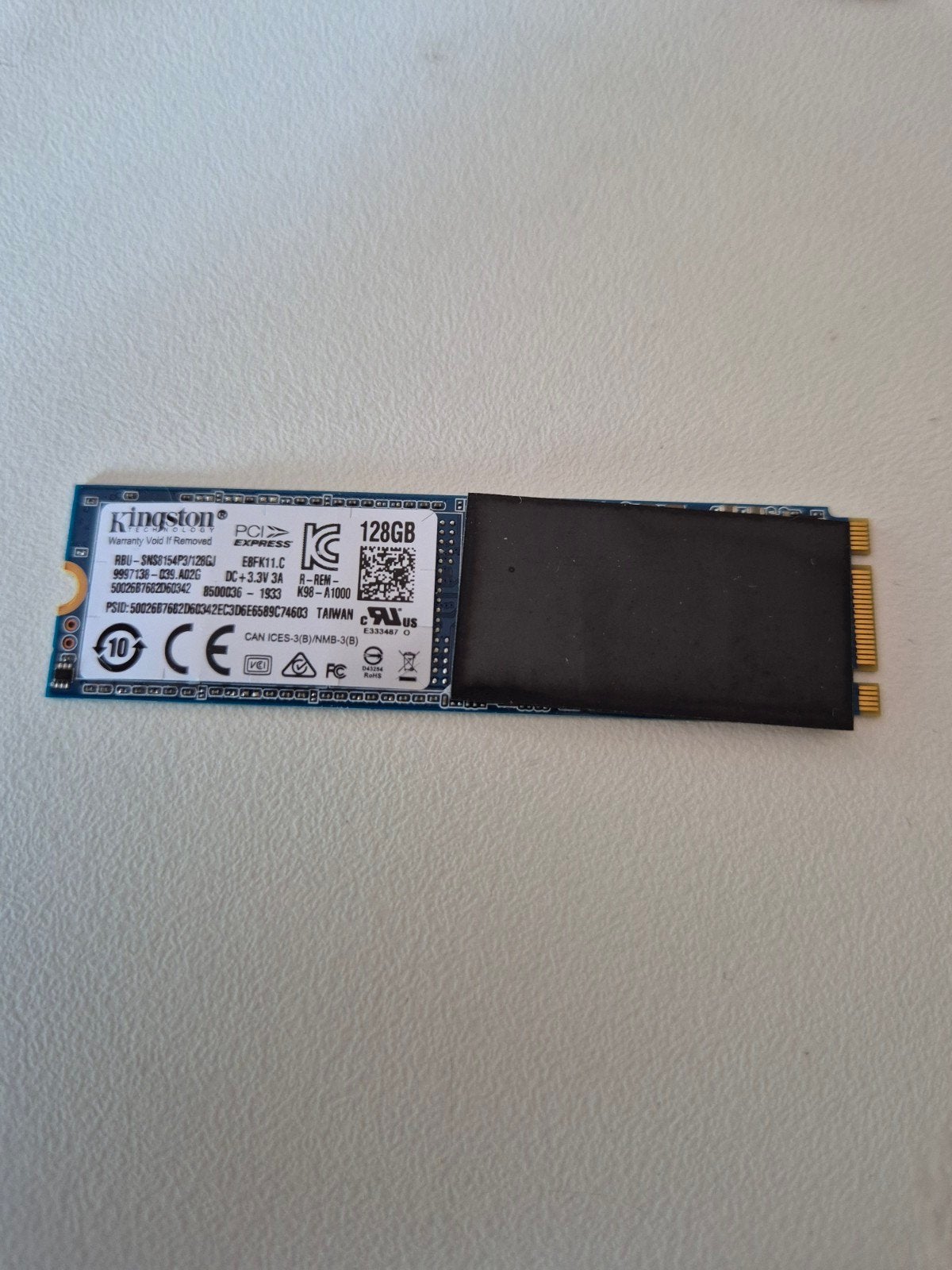 Kingston 128GB PCI Express SSD - Zo goed als nieuw, Computers en Software, Harde schijven, Kingston, Server, SSD, Ophalen of Verzenden