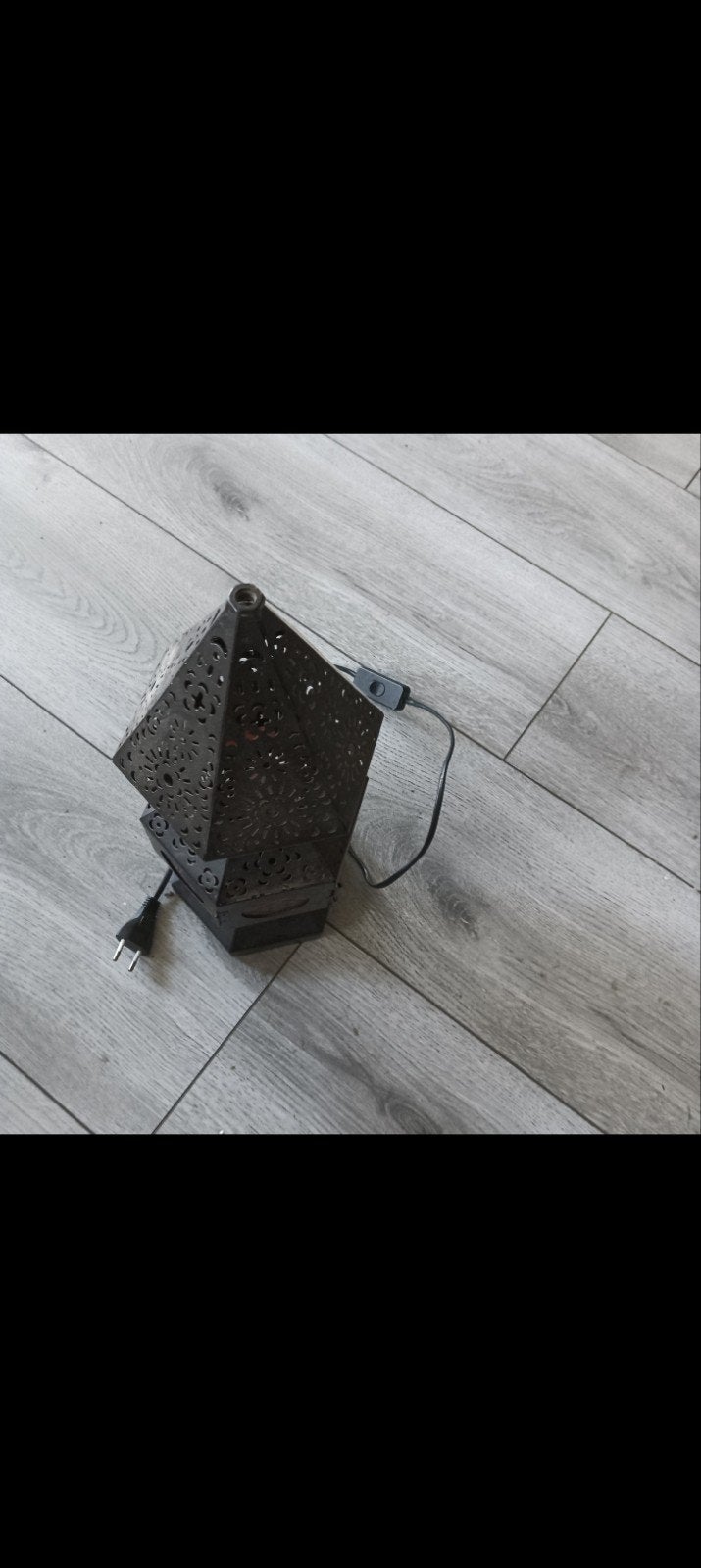 Oosterse sfeerlamp/tafellamp metaal zwart, Gebruikt, Zwart, Ophalen, Metaal