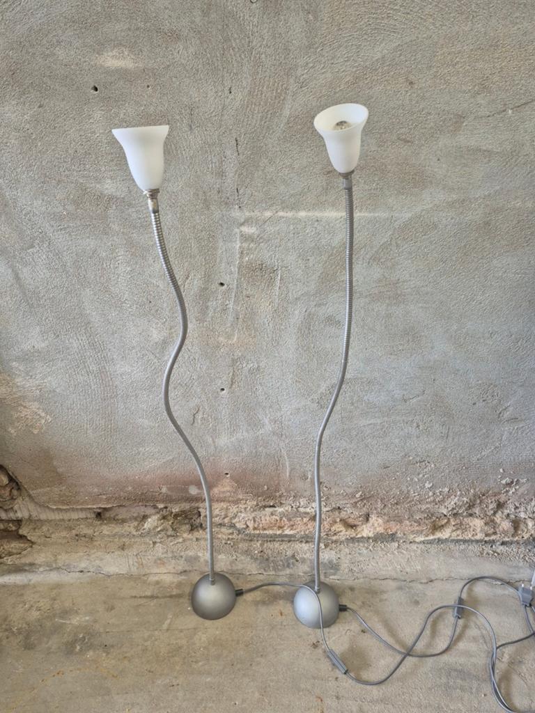 2 x vloerlamp tafellamp Nollet Deja Vu setprijs, Ophalen, Zo goed als nieuw, Glas, 100 tot 150 cm