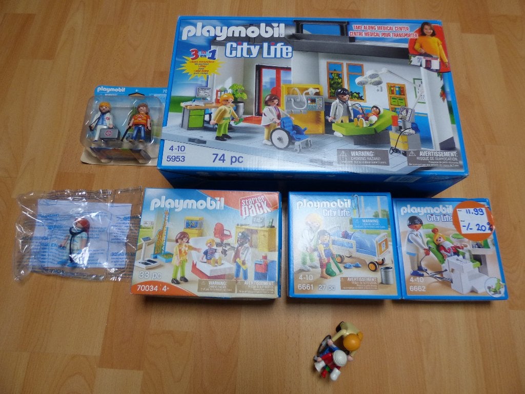 Uitgebreide Playmobil ziekenhuis serie (oa 5953), NIEUW!, Gebouw, Complete set, Nieuw, Ophalen of Verzenden