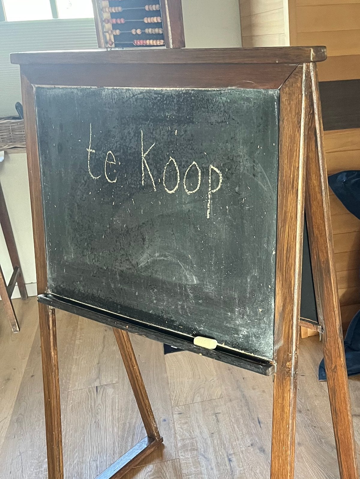 Vintage schoolbord en schoolbankje, Ophalen