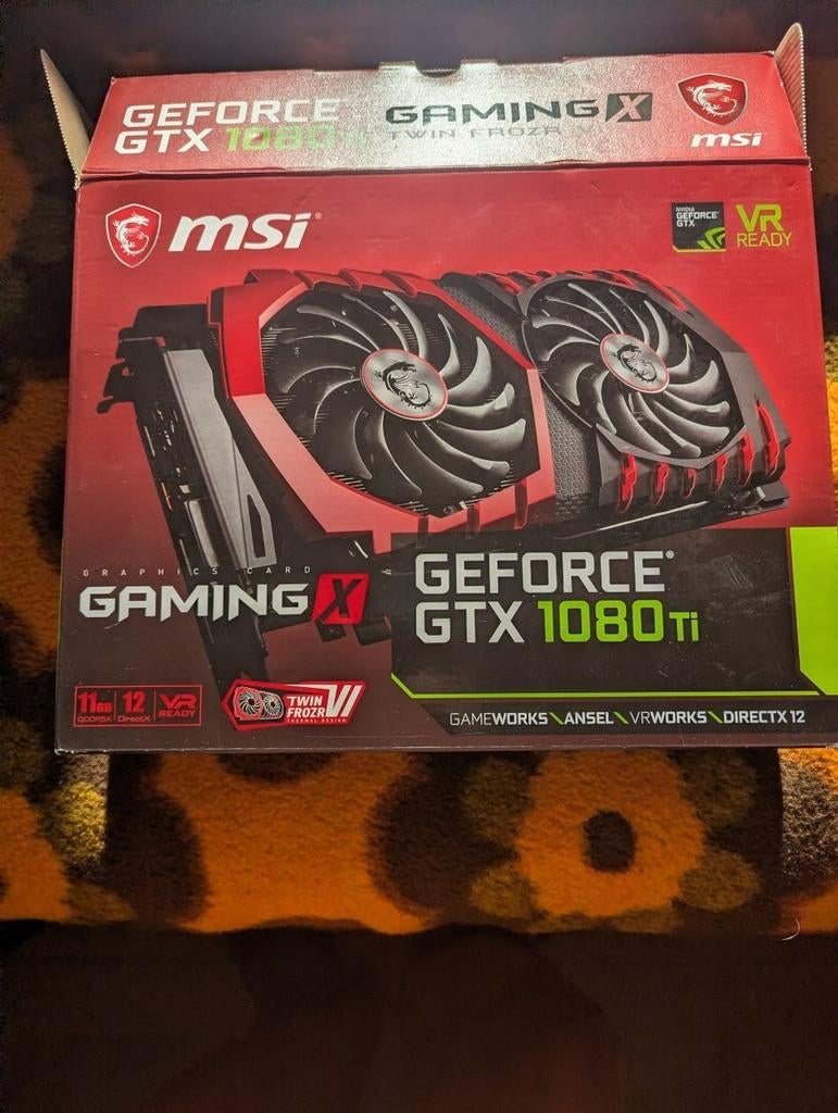 MSI Nvidia GTX 1080 ti 11gb, Ophalen of Verzenden, Zo goed als nieuw, GDDR5, PCI-Express 3