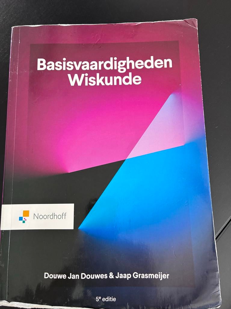 Basisvaardigheden Wiskunde 5e editie Noordhoff, Ophalen of Verzenden, Beta, Zo goed als nieuw, HBO