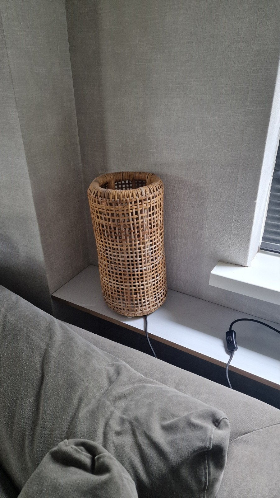 Rotan tafellamp - sfeervolle verlichting twee stuks, Ophalen of Verzenden, Zo goed als nieuw, Boho, Scandinavisch, Natuurlijk