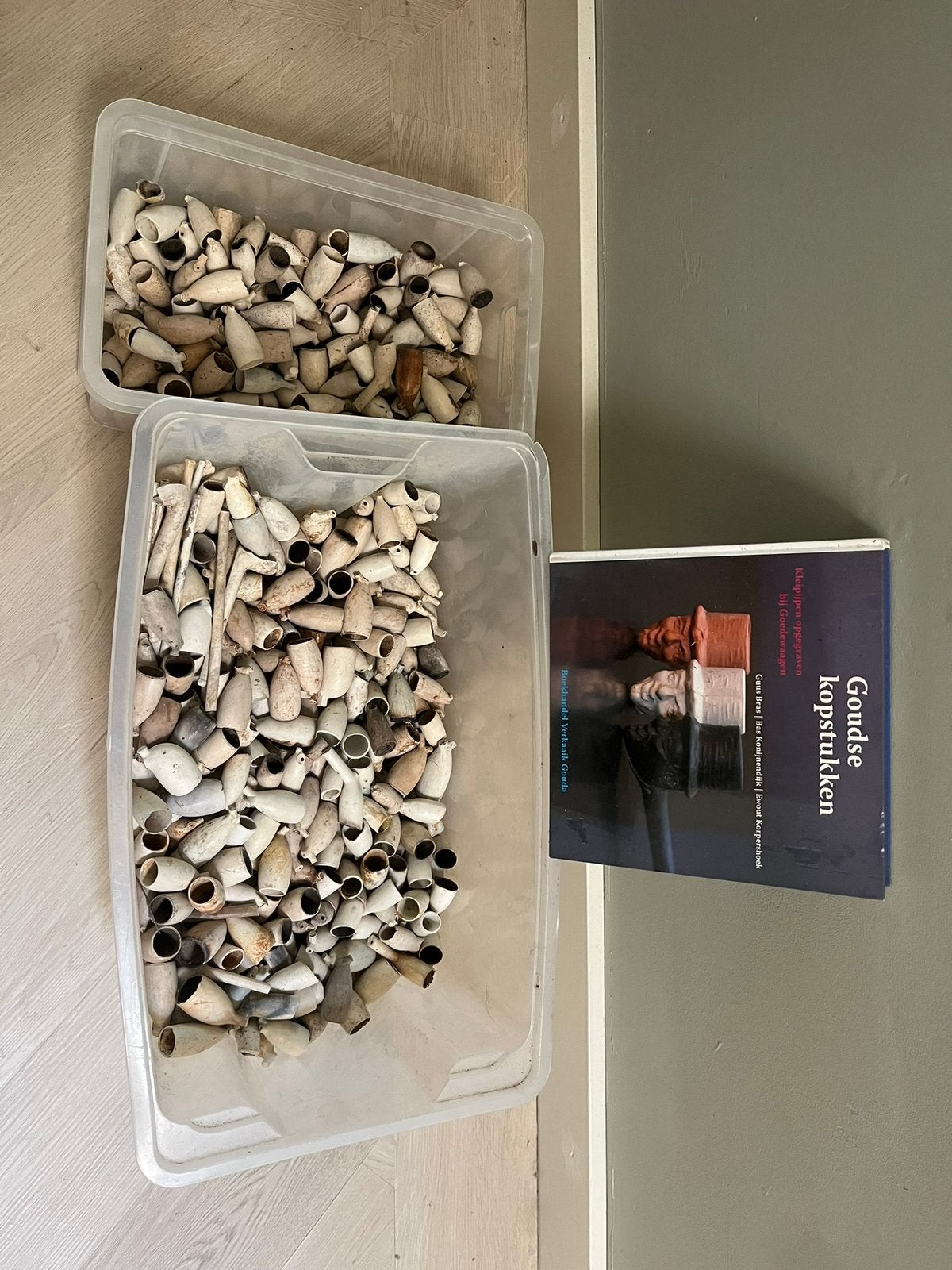 Pijpenkopjes oogehraven omgeving Gouda, Ophalen