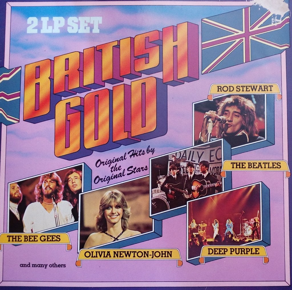 2 LP - British Gold-met hits van o.a.The Beatles ’60 en ’70., Complilatie, Ophalen of Verzenden, Gebruikt, 12 inch