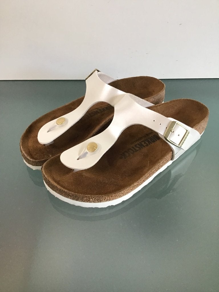 Birkenstock 36 slippers Gizeh wit | Nieuw | Gratis verzenden, Kleding | Dames, Schoenen, Nieuw, Slippers, Wit, Verzenden