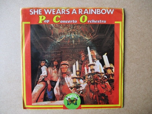 s5969 pop concerto orchestra - she wears a rainbow, Cd's en Dvd's, Vinyl Singles, Ophalen, Gebruikt, 7 inch, Overige genres