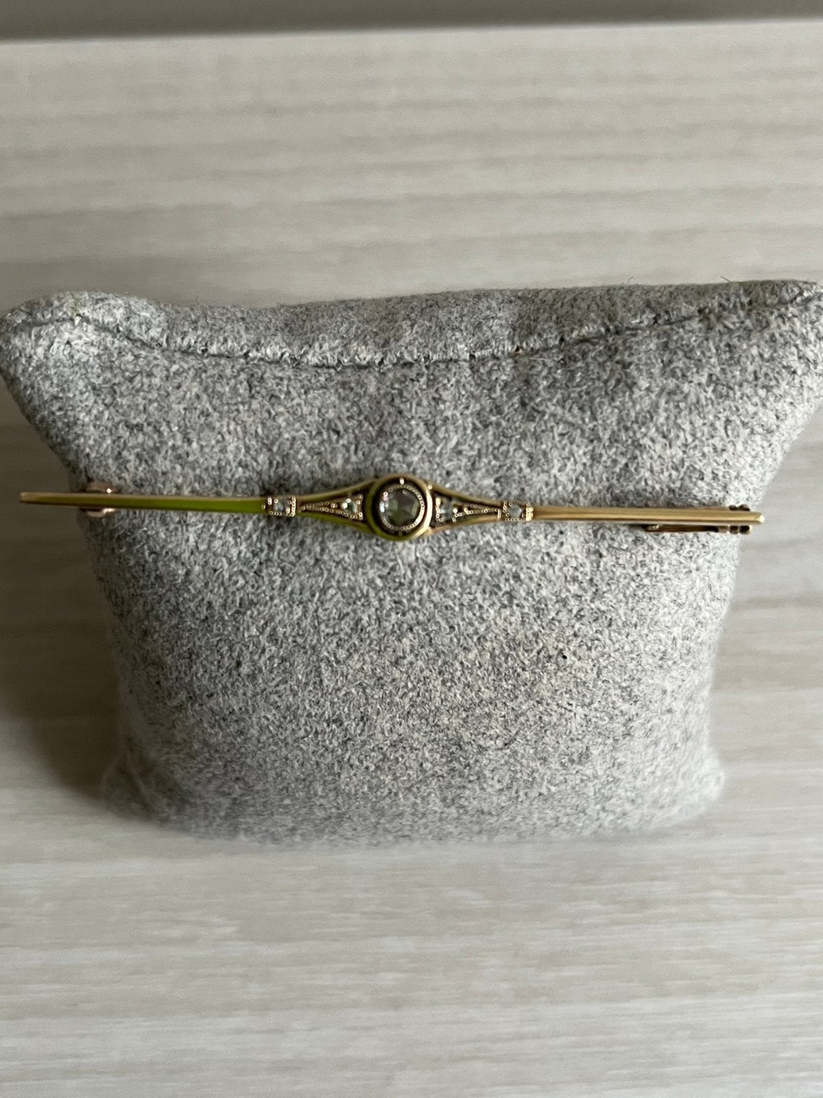Gouden speld bruchetta met diamant 14k, Sieraden, Tassen en Uiterlijk, Ophalen of Verzenden, Goud
