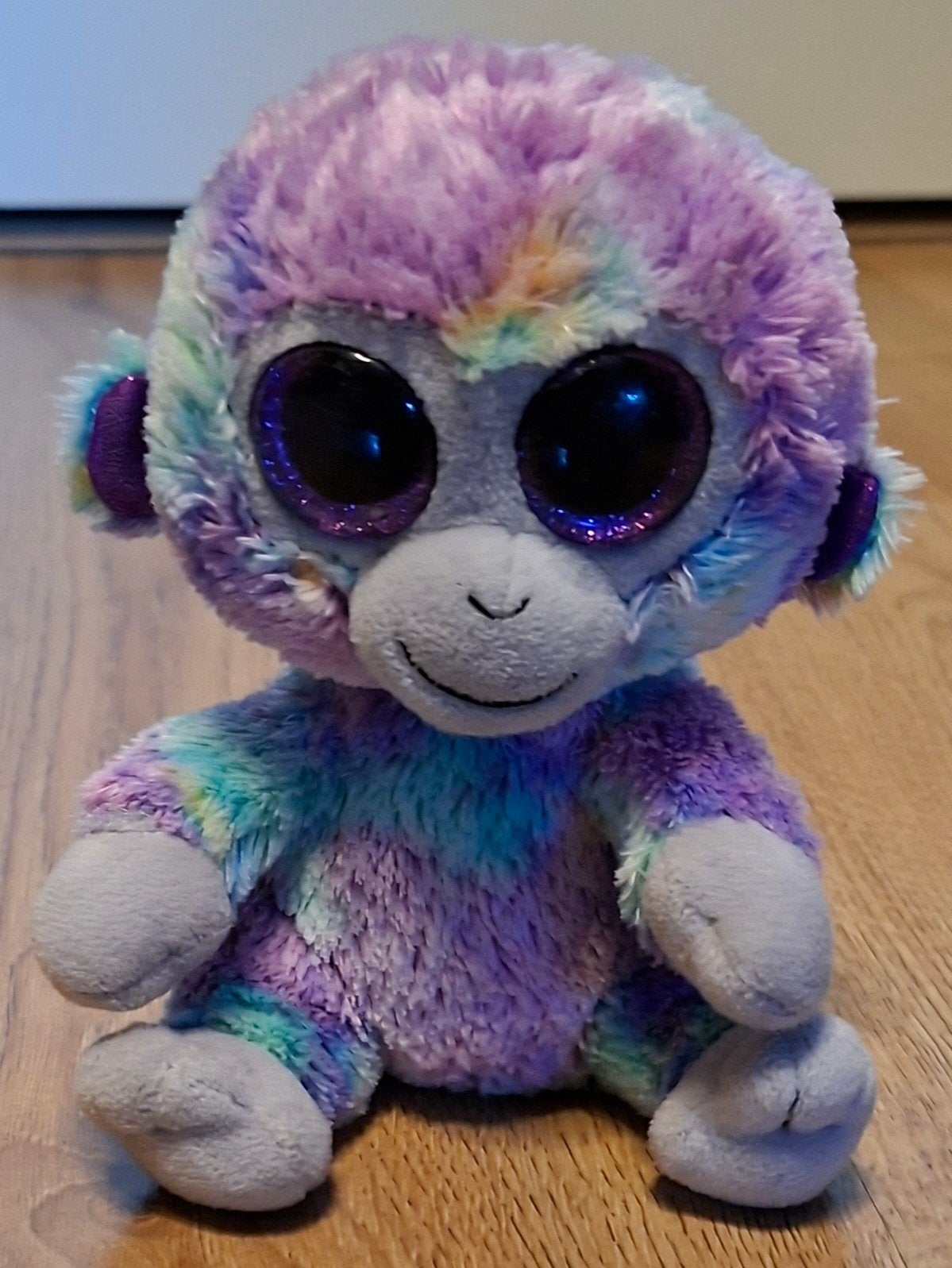 Ty Beanie Boo aap Zuri 16 cm - kleine knuffel, Ophalen of Verzenden, Meerkleurig, Klein (minder dan 20 cm), Met label