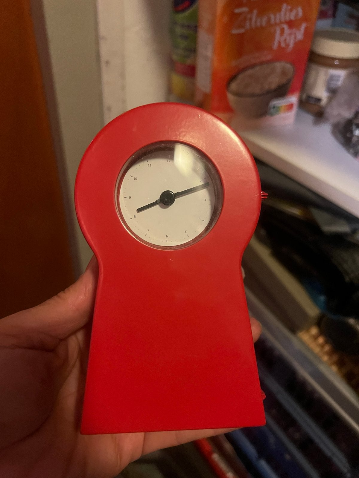 IKEA PS 1995 Wekker - Rode Vintage Tafelklok, IKEA, Vintage, Analoog, Werkt op batterijen