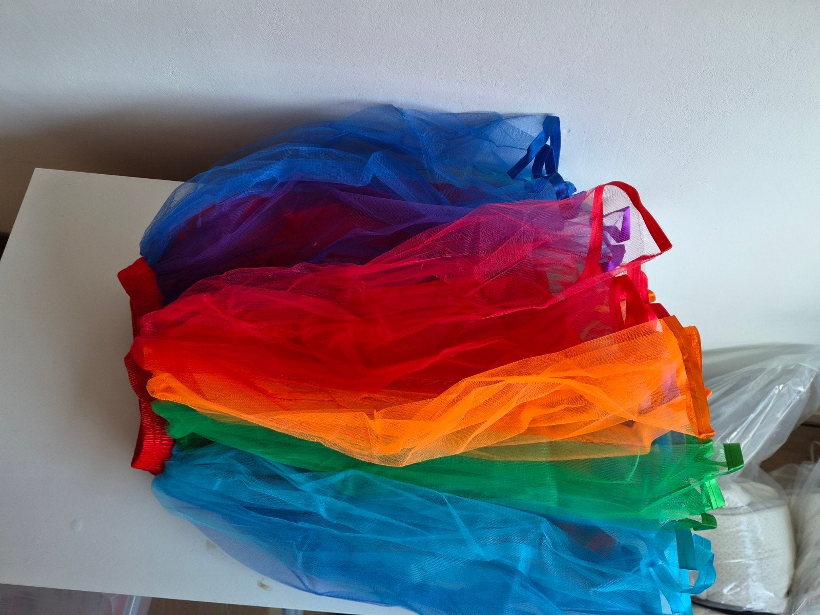 Kleurrijke Carnavalsrok - Regenboog Tule Rok one size, Carnaval, Nieuw, Ophalen of Verzenden, Onbekend
