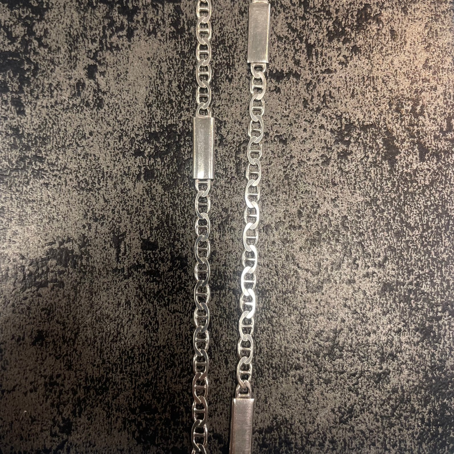 Zilveren anker ketting met tussenstukjes, Ophalen of Verzenden, Nieuw, Zilver, Zilver