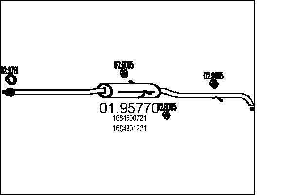 MTS 01.95770 Einddemper voor Mercedes W168 + onderdelen, Auto-onderdelen, Ophalen, Nieuw, Mercedes-Benz