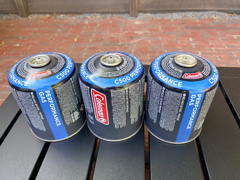 Drie Coleman C500 gastanks, Ophalen, Nieuw