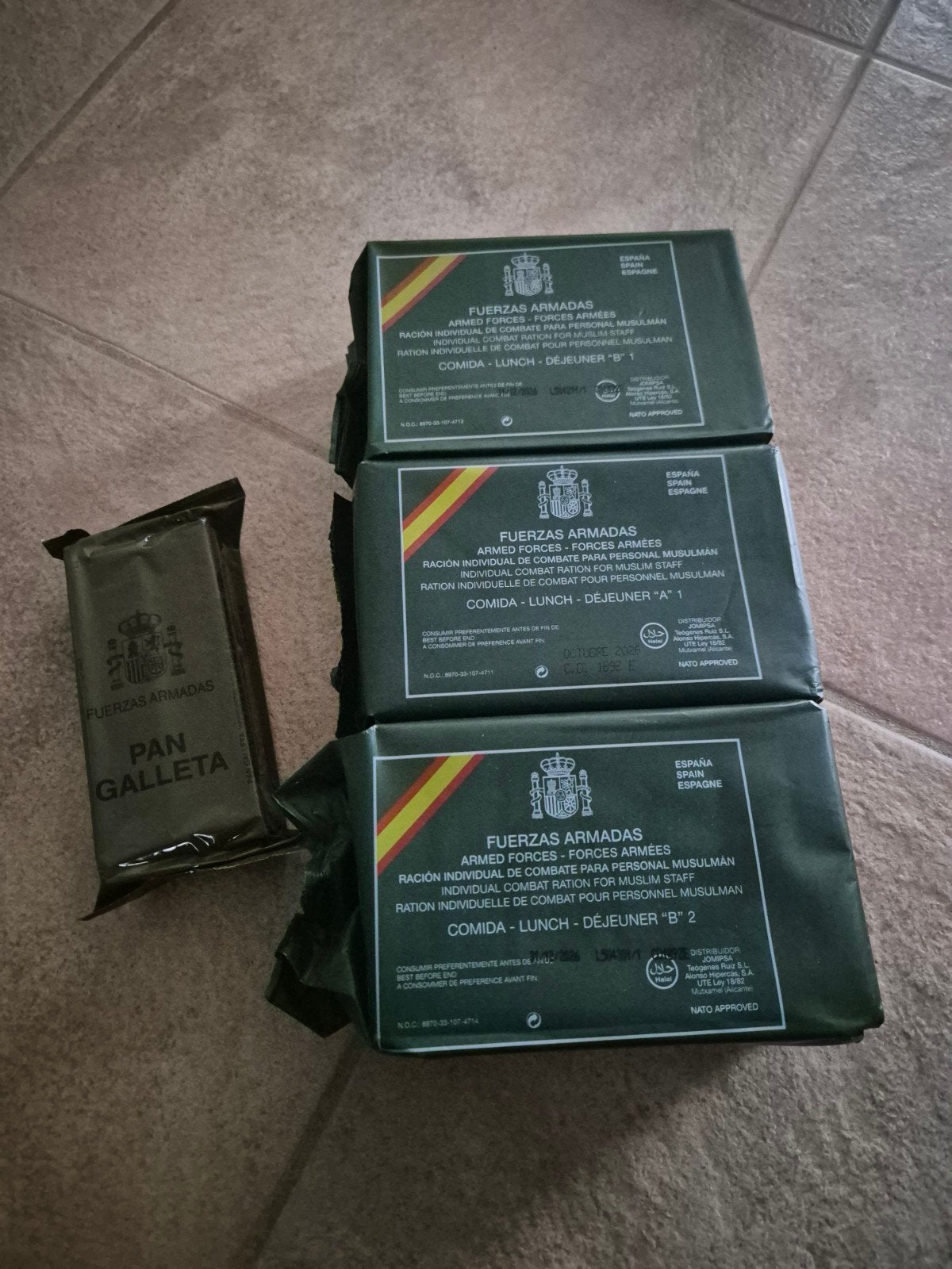 Spaans leger Militaire Rantsoenen (Halal) set, Ophalen of Verzenden, Landmacht