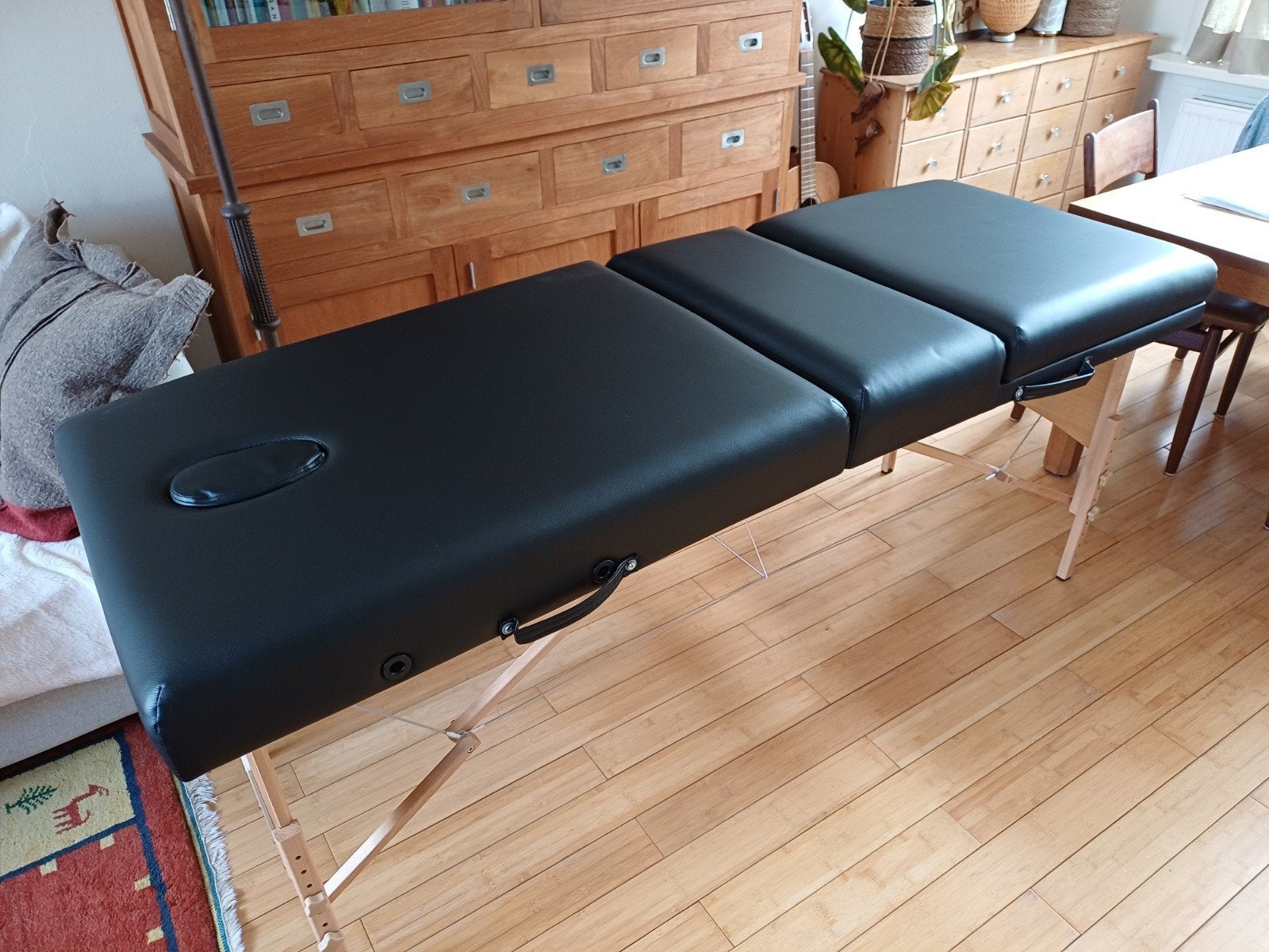 Massage tafel - opklapbaar, met tas en asseccoires, Ophalen, Zo goed als nieuw, Massagetafel