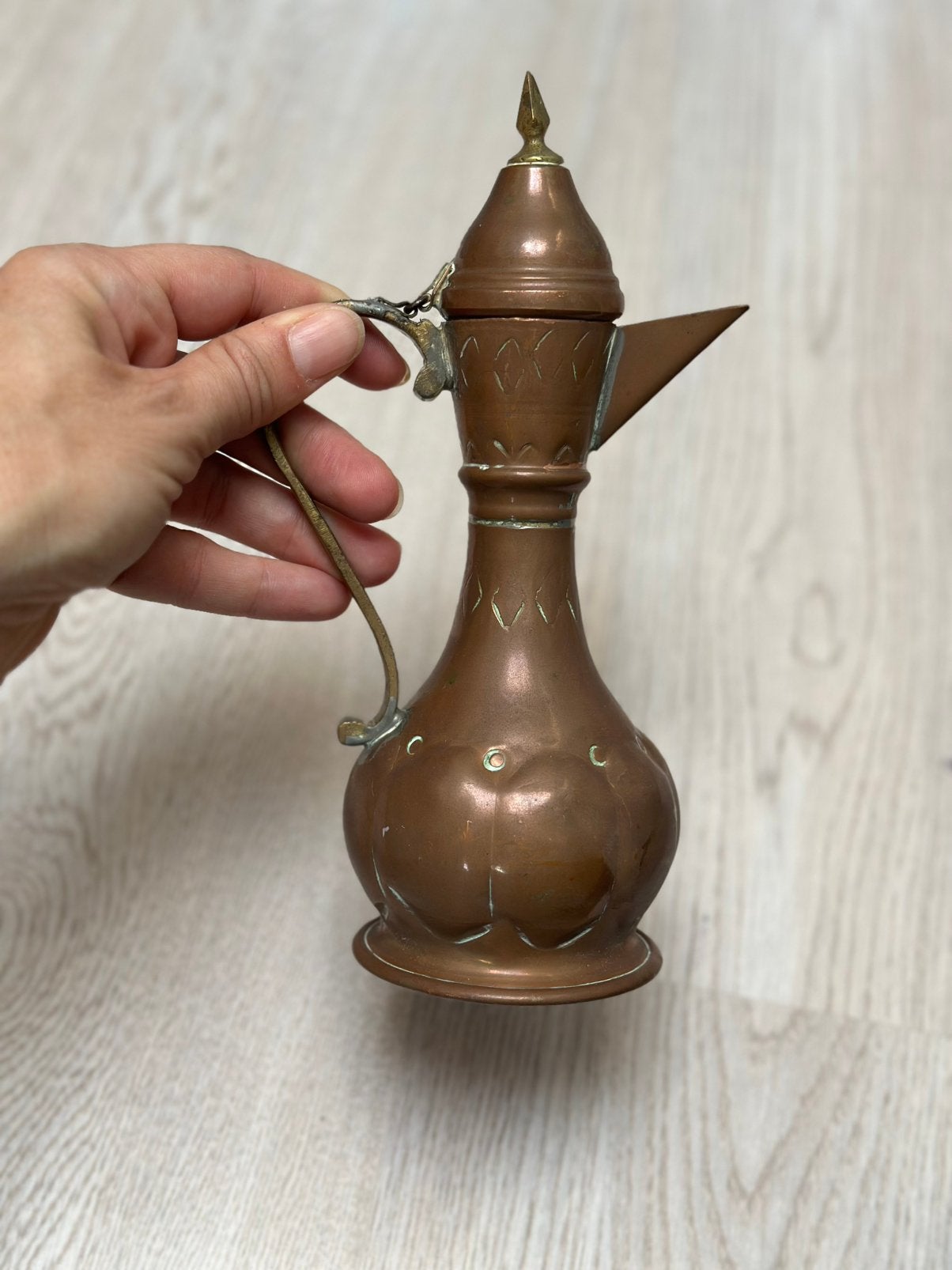 Antieke waterkan schenkkan genummerd, Antiek en Kunst, Ophalen of Verzenden, Koper