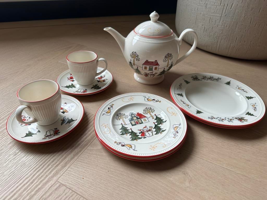 Kerst servies wedgewood windsor, Antiek en Kunst, Antiek | Servies compleet, Ophalen