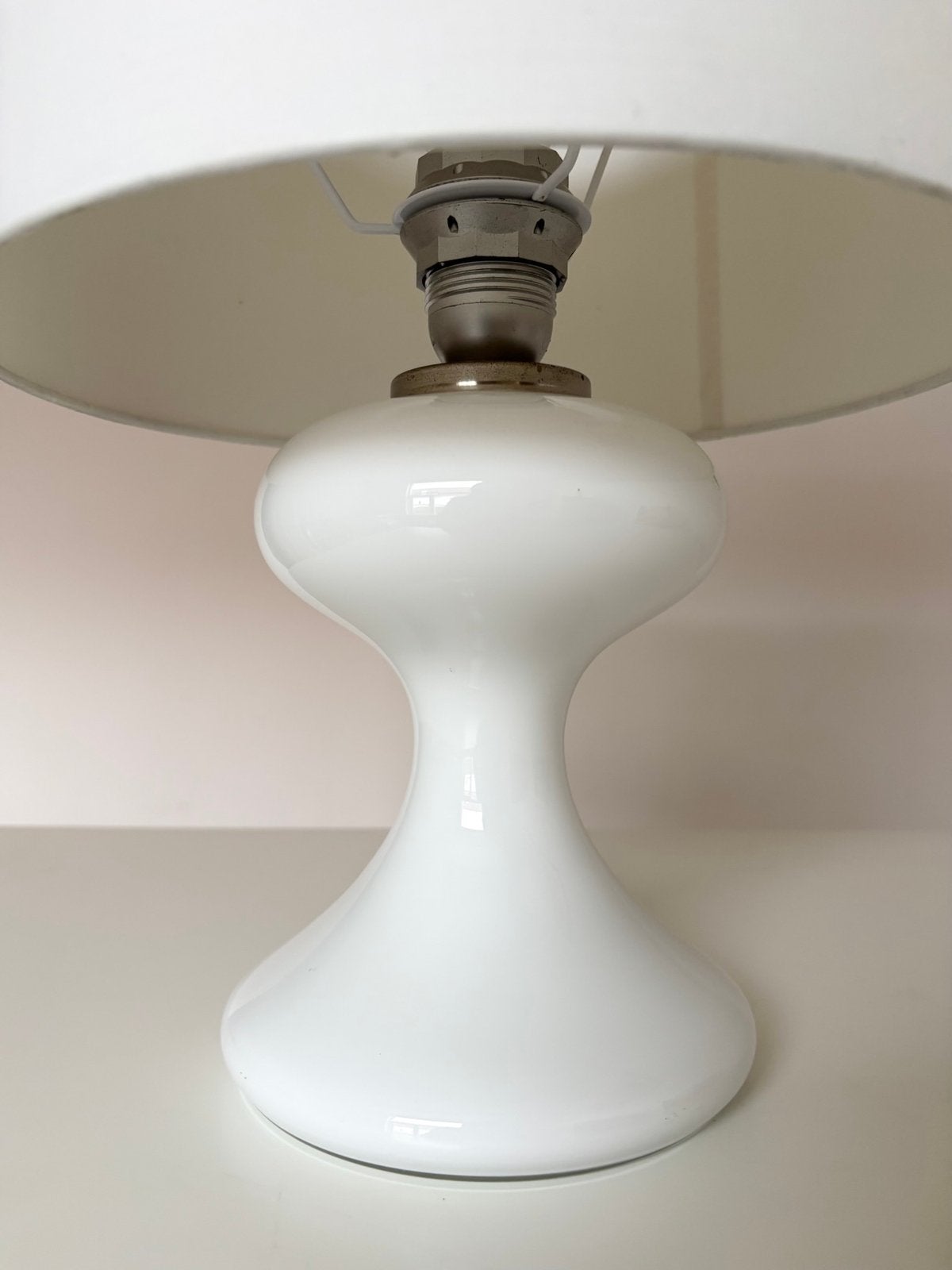 Mooie vintage design tafellamp, ML 1, Ingo Maurer ‘60s, Huis en Inrichting, Wit, Gebruikt, -, -