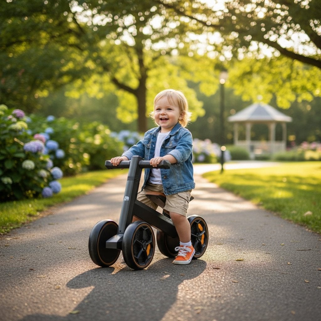 DERYAN Dex loopfiets zwart | Vier wielen, tot 20 kg, Ophalen, Loopfiets, Zo goed als nieuw, Marithaime 8, 6662 WD Elst, Nederland