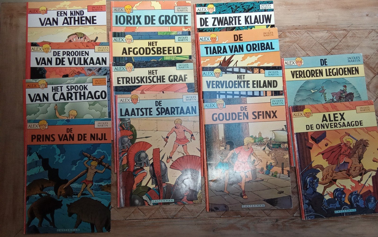 Alex stripboeken. Met rode band. Door Jaques  Martin.