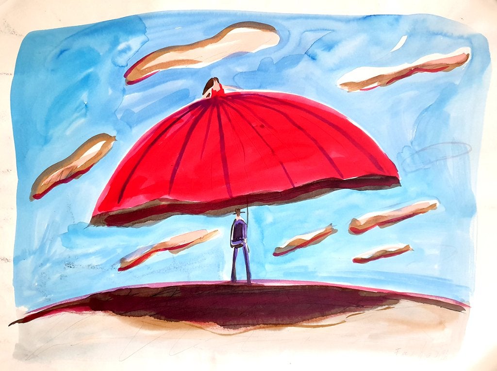 Atelieropruiming – Origineel modern schilderij- Hoge korting, Antiek en Kunst, Kunst | Schilderijen | Modern, Figuren, Aquarel
