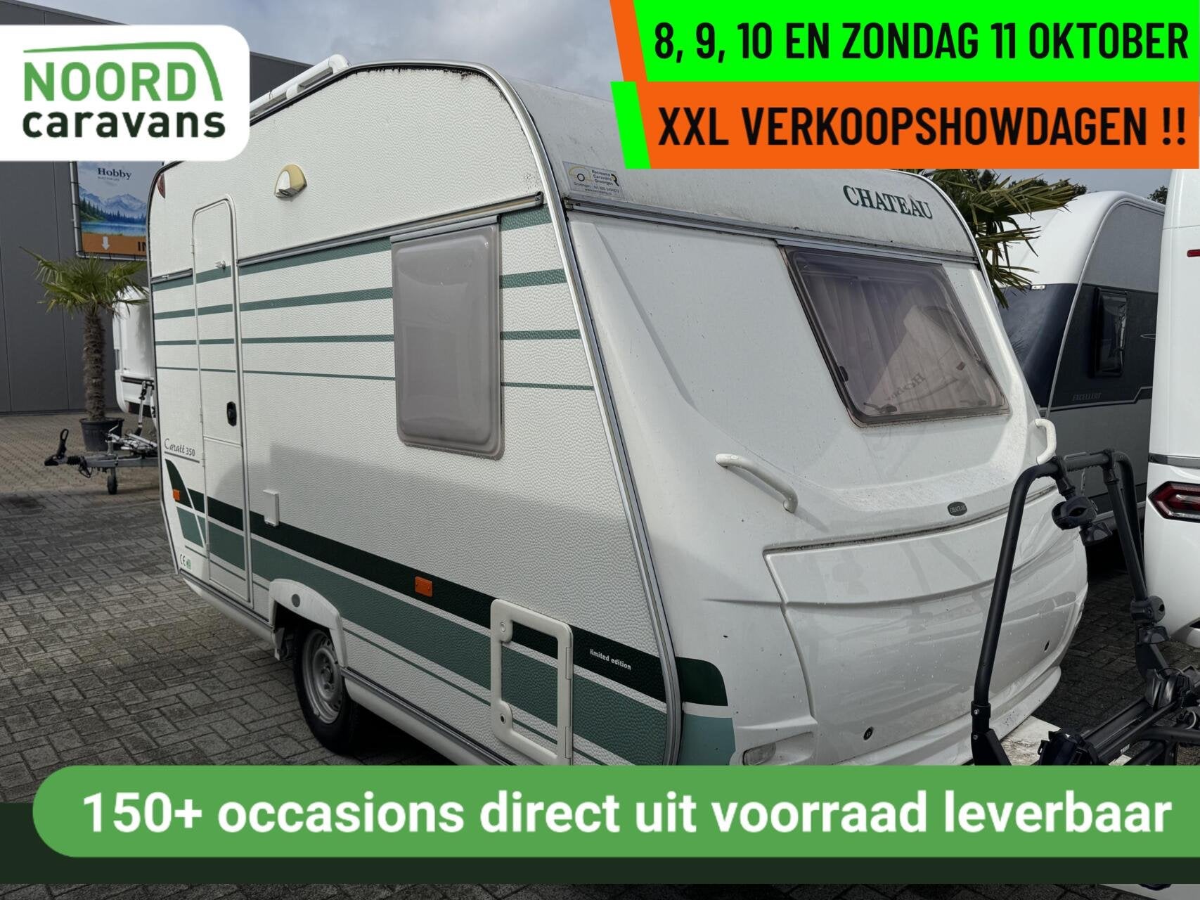Chateau-​​​​​​​XXL VERKOOPSHOW 8,9,10 & 11 OKT, Caravans en Kamperen, Mover, Chateau, Tot en met 2, Bedrijf
