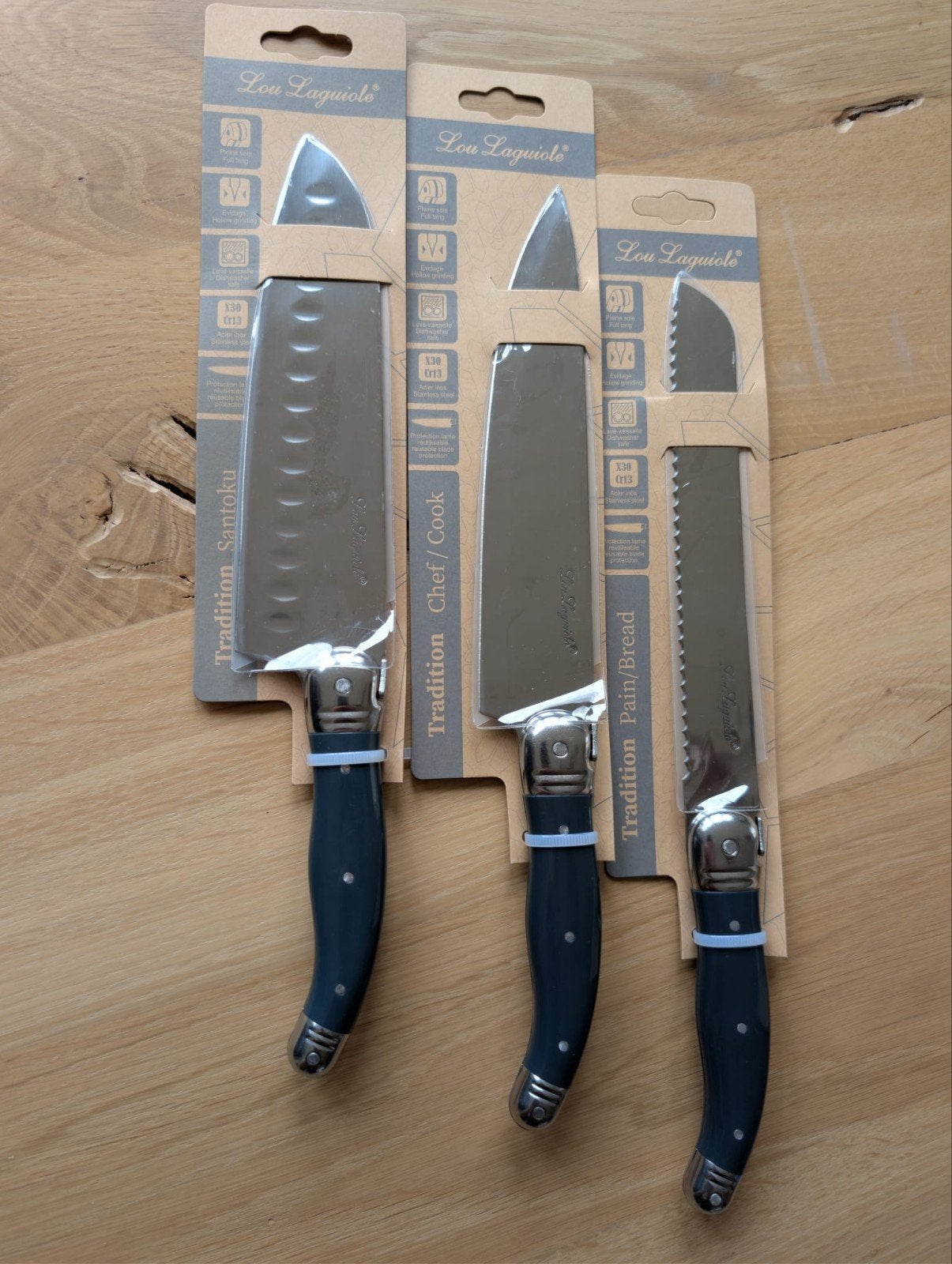 Laguiole Koksmessenset 3-Delig Nieuw!, Overige typen, Nieuw, Ophalen of Verzenden, Metaal