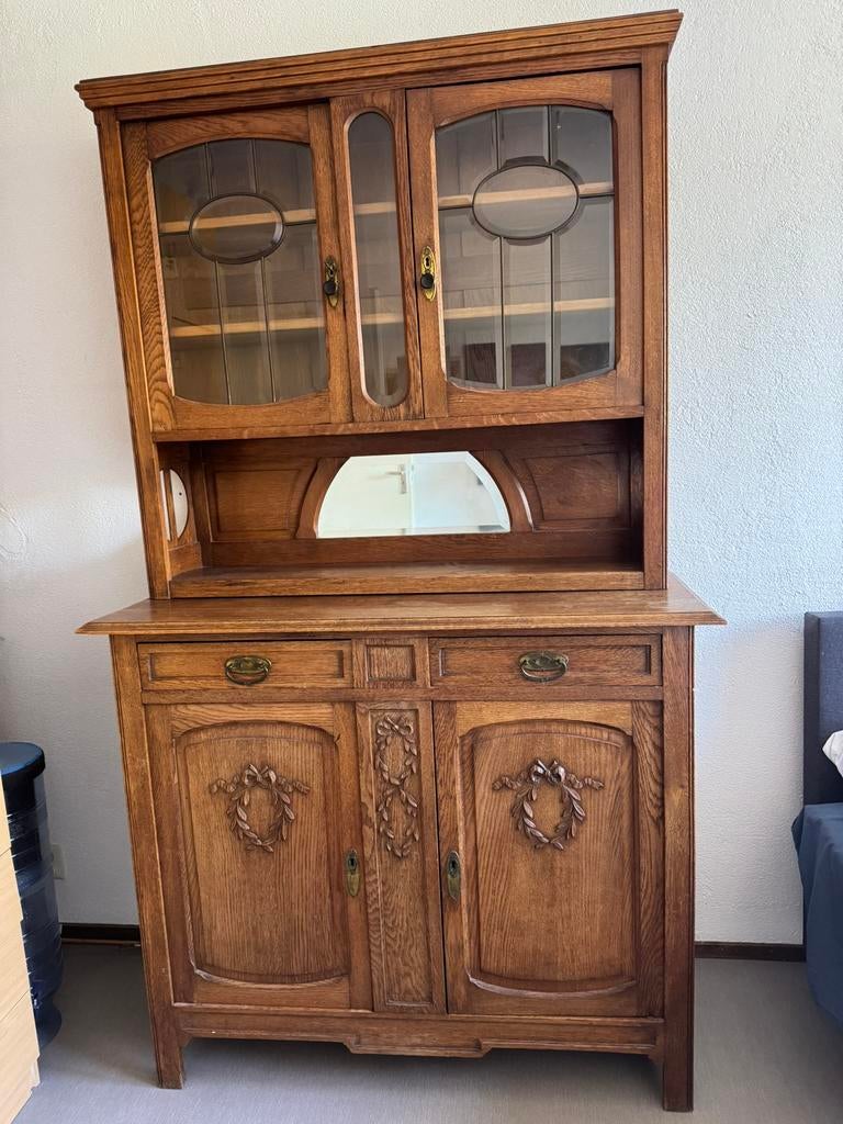 Kast van oma  2.08 - 0,48 - 1.22cm, Huis en Inrichting, Kasten | Buffetkasten, Ophalen, Gebruikt, 25 tot 50 cm, Glas