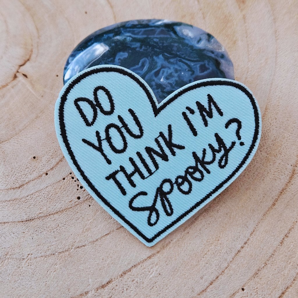 Strijk embleem applicatie Patch Hart Do you thing i'm spooky, Hobby en Vrije tijd, Kledingapplicaties en Hotfix, D, Nieuw, Ophalen of Verzenden