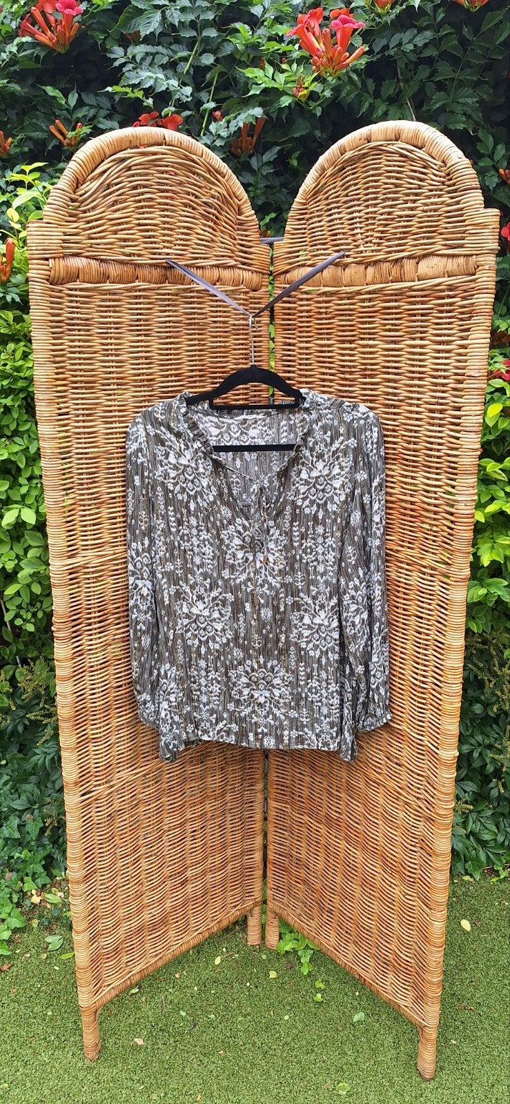 Blouse met gouddraad (XL), Ophalen of Verzenden, Zo goed als nieuw, Groen, Blouse of Tuniek