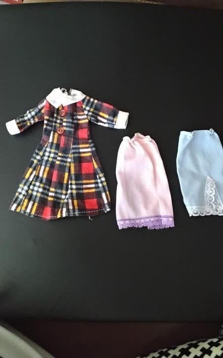 Vintage Retro sindy fleur barbie jurkje met 2 onderrokjes, Ophalen of Verzenden, Gebruikt, Barbie