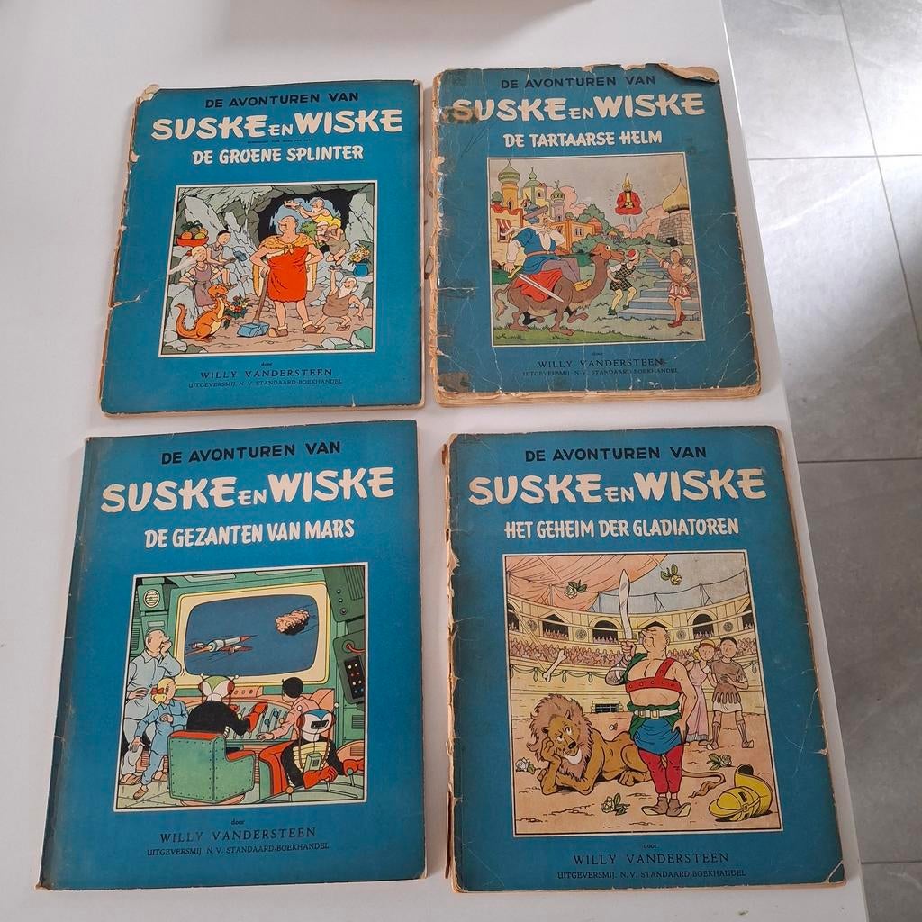4x suske en wiske blauwe reeks.1x spaanse spook.eerste druk., Boeken, Ophalen of Verzenden