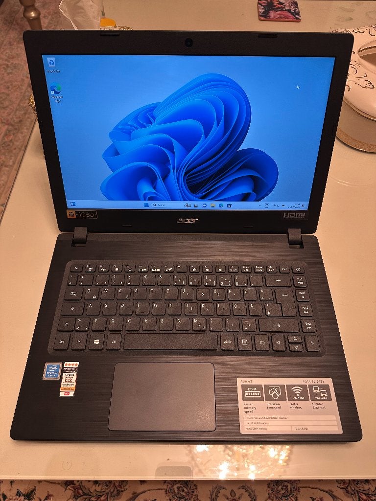Acer aspire 3 A314 Intel N5000 8gb 256gb SSD Als Nieuw, 256 GB, 2 tot 3 Ghz, Intel Pentium Silver N5000, 8 GB