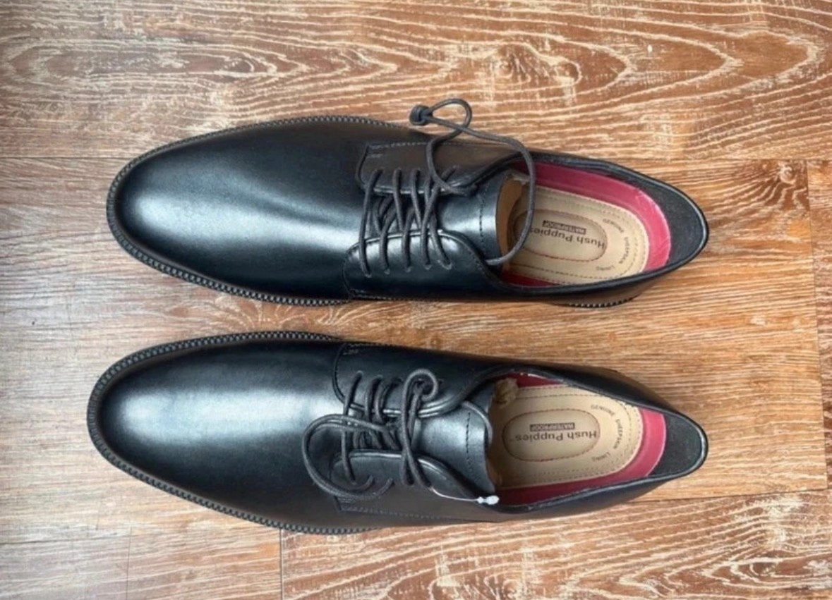 Hush Puppies Zwarte Nette Schoenen - Nieuw, Ophalen of Verzenden, Nieuw, Zwart, Veterschoenen