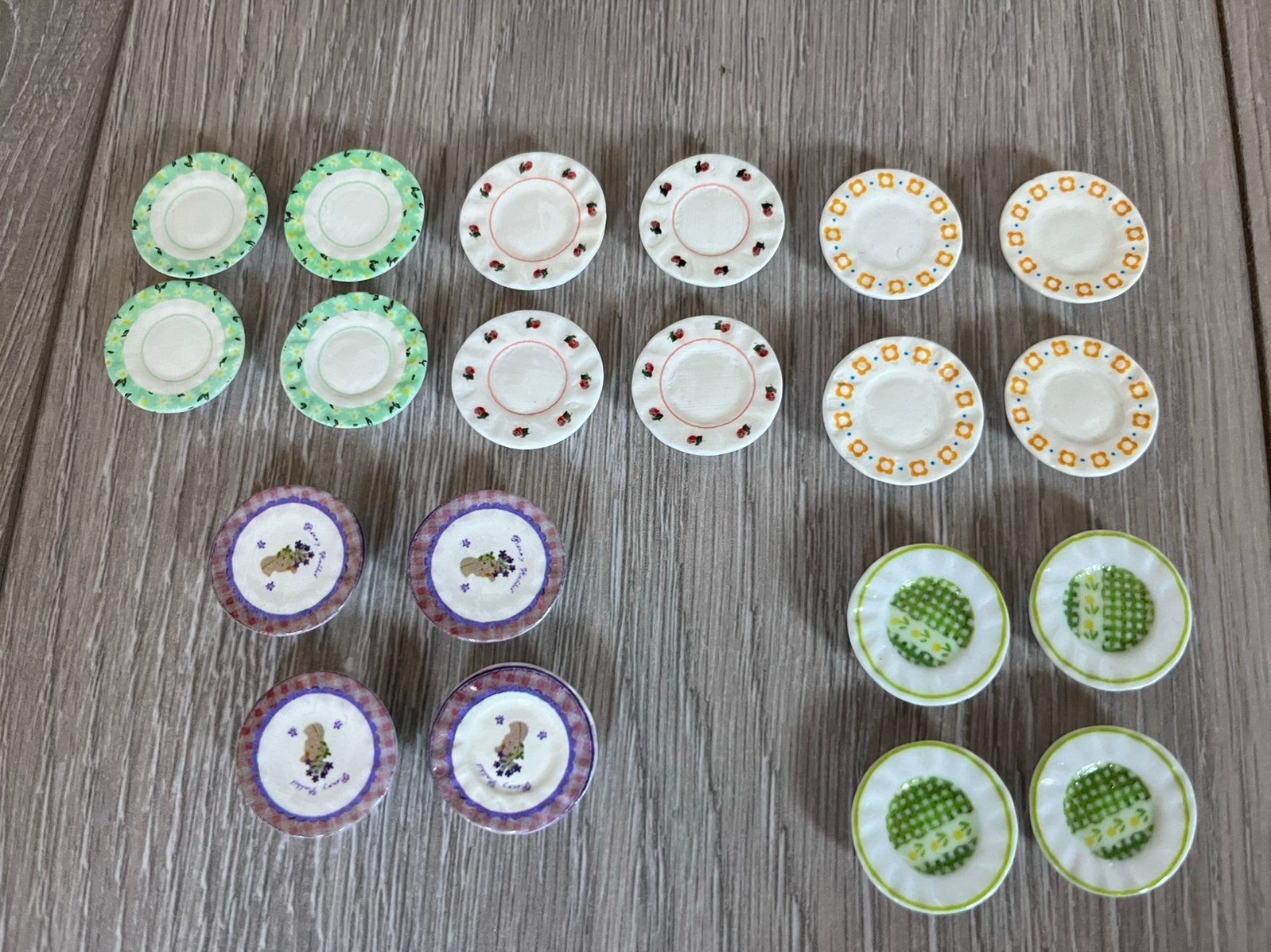 4 gebaksbordjes poppenhuis incl verzenden, Ophalen, Nieuw, Poppenhuis