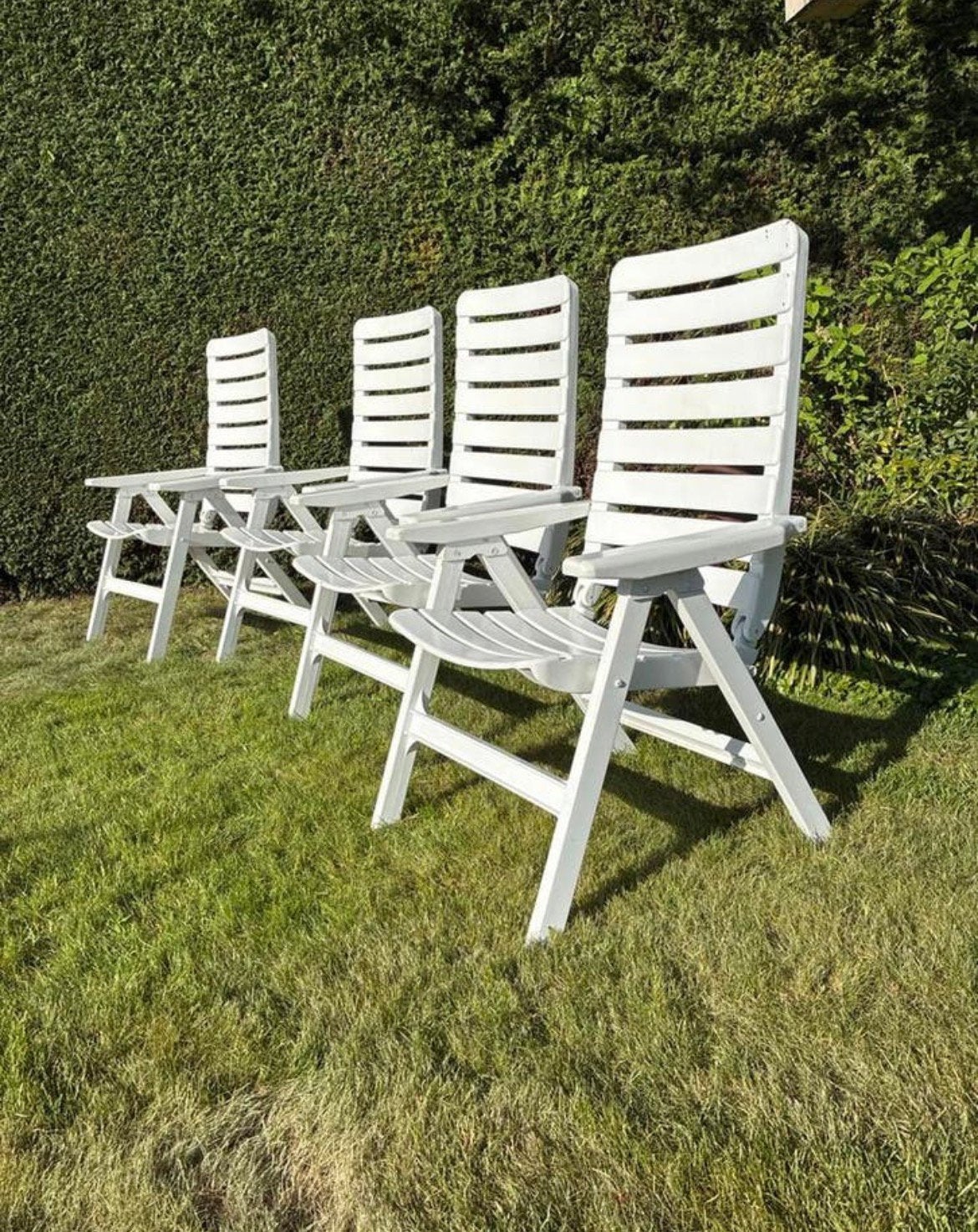 Mooie set van vrier verstelbare tuinstoelen, Tuin en Terras, Ophalen of Verzenden, Zo goed als nieuw