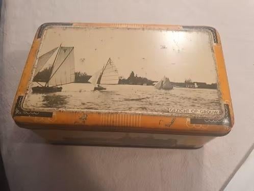 blik Grouw, Sneek, Leeuwarden, Marssum en Franeker, Verzamelen, Blikken, Ophalen, Gebruikt, Koek(jes)