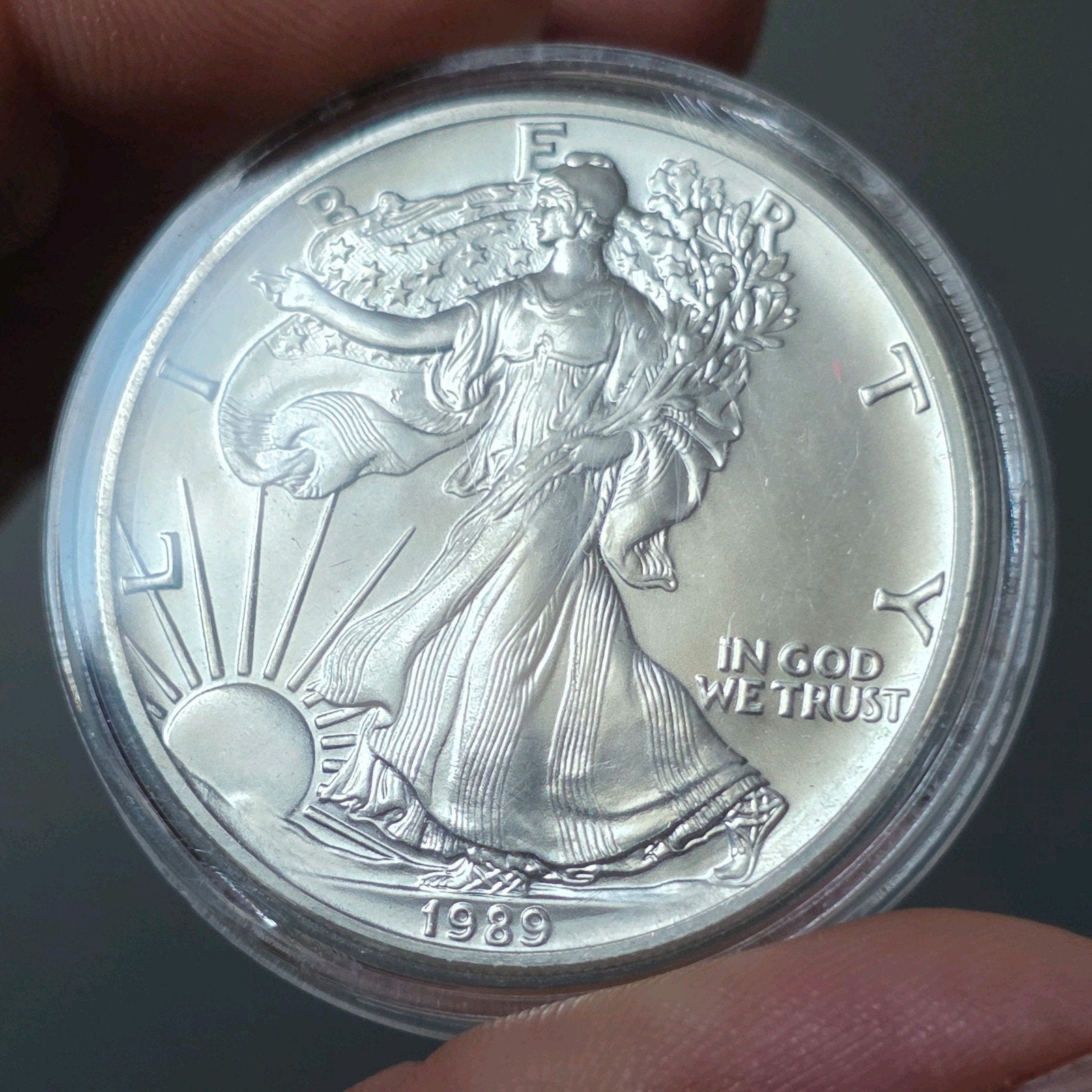 1oz Eagle 1987 Amerika, Verzenden, Zilver